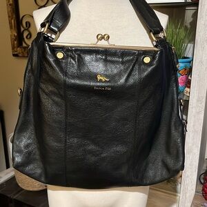 Emma Fox kiss lock satchel 17 x 12